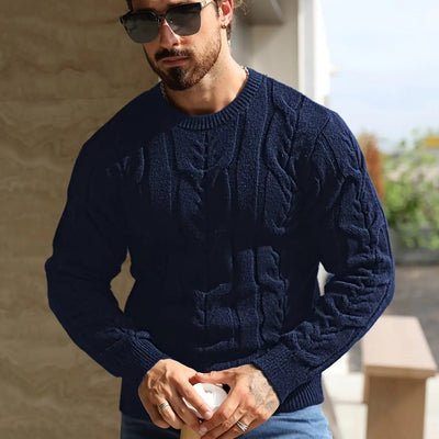 Crewneck Long Sleeve, Machine Washable H-Fit Ribbed Trim for Autumn Winter, Medium Elasticity Fabric Maximus Echo