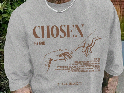 Men'S "Chosen by God" Graphic T-Shirt - Casual Summer Short Sleeve - Maximus Echo