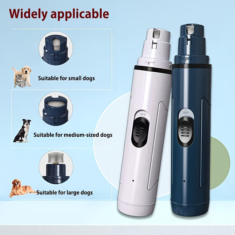 USB Rechargeable Pet Nail Grinder for Dogs & Cats - Gentle Paw Trimming Tool, Safe Electric Claw Grooming Kit, Ideal for Beginners - Maximus Echo