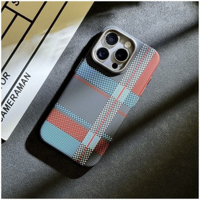 Luminous for Iphone Magnetic Suction iPhone Case Kevlar Texture Smartphone Protector - Maximus Echo