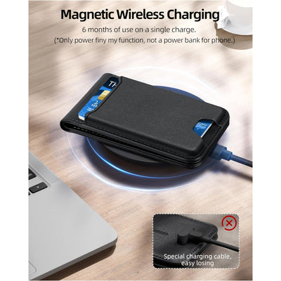 For Mag-safe Wallet, Works With Apple Find My, Strongest Magnetic Wallet For iPhone 17/16/15/14/13/12 Series, For IPhone Wallet With Adjustable Stand, Wallet Tracker, 6 Cards Holder, PU Leather, Halloween Gift, Christmas Gift Maximus Echo