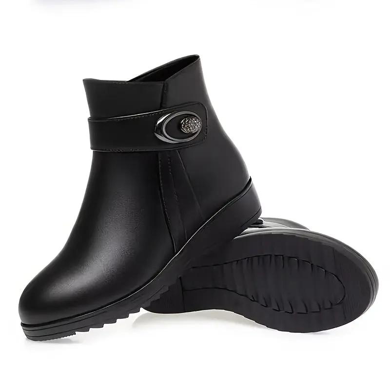 2025 Autumn Winter Women'S Chunky Platform Ankle Boots