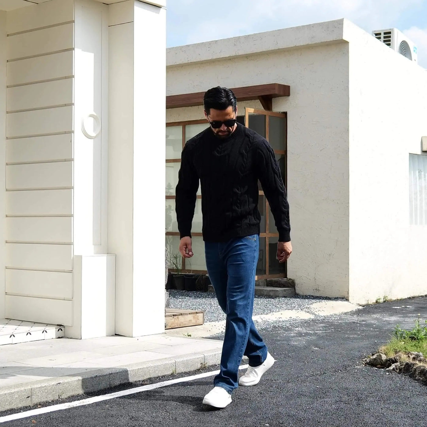 Crewneck Long Sleeve, Machine Washable H-Fit Ribbed Trim for Autumn Winter, Medium Elasticity Fabric Maximus Echo