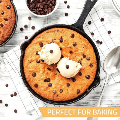 3pcs Non-Stick Cast Iron Skillet Set with Drip Spout - Perfect for Holiday Cooking, RV & Campfire Meals - Maximus Echo