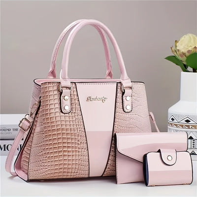 25-Year New Colorful Stone Pattern Random Design European Style Women's Handbag Set of Three - Maximus Echo