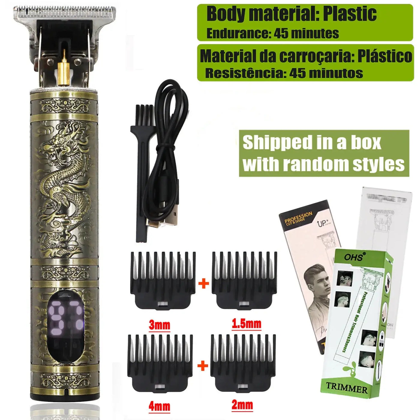 T9 Hair Clipper Repair Beard Shaving Body Hair Trimmer Clippers Electric Machine Men Haircut Machine 0mm Barber Shaver - Maximus Echo