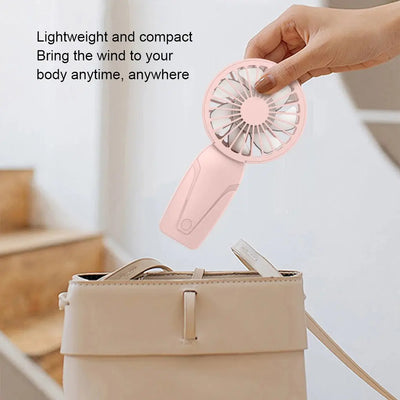 Portable Handheld Small Fan ABS Lightweight Cute Appearance USB Rechargeable Mini Fan For On Go Cooling Portable Mini Pocket Fan - Maximus Echo