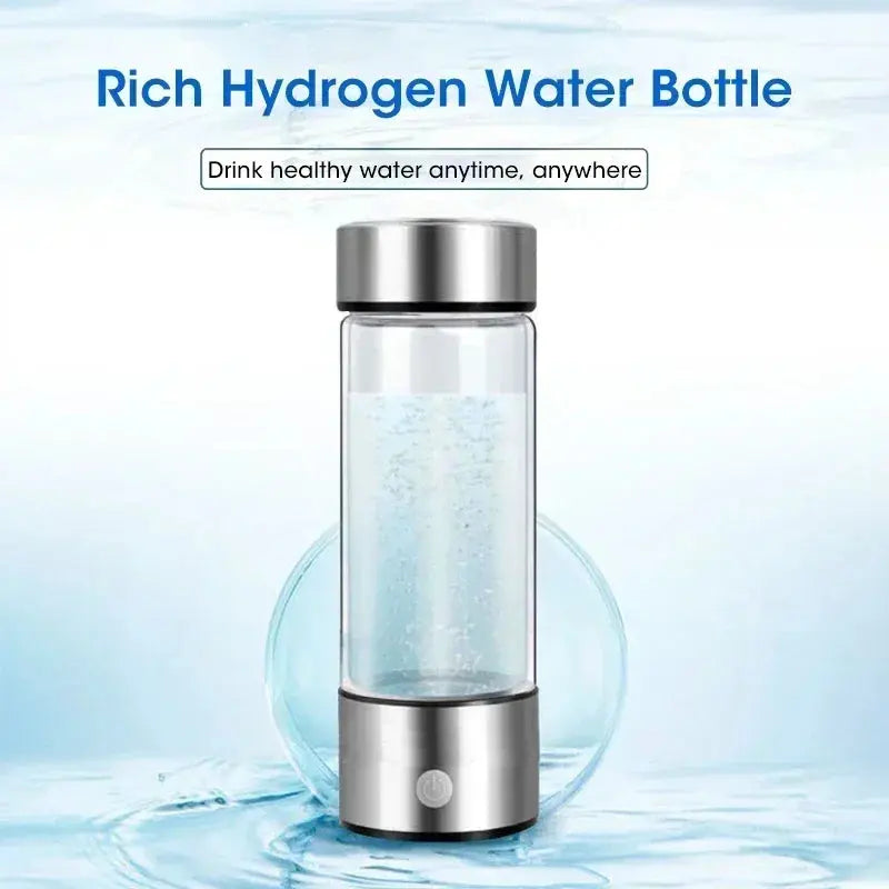 Hydrogen-Rich Water Cup Electric Hydrogen Rich Water Generator Bottle Titanium Quality Filter Portable Antioxidant Lonizer 420ml Maximus Echo