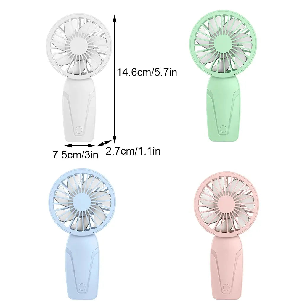 Portable Handheld Small Fan ABS Lightweight Cute Appearance USB Rechargeable Mini Fan For On Go Cooling Portable Mini Pocket Fan - Maximus Echo