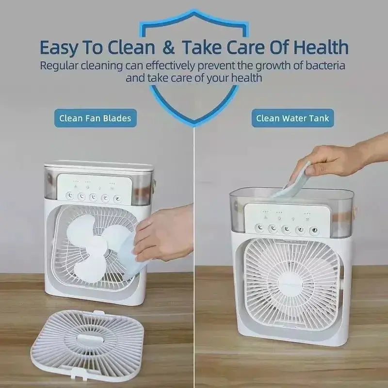New Fan AIr Conditioner 3 In 1 Air Cooler LED Night Light Portable Humidifier - Maximus Echo
