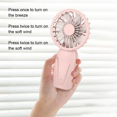 Portable Handheld Small Fan ABS Lightweight Cute Appearance USB Rechargeable Mini Fan For On Go Cooling Portable Mini Pocket Fan - Maximus Echo