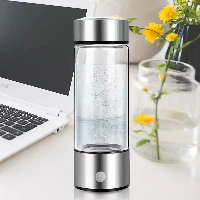 Hydrogen-Rich Water Cup Electric Hydrogen Rich Water Generator Bottle Titanium Quality Filter Portable Antioxidant Lonizer 420ml Maximus Echo