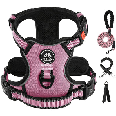 Reflective Adjustable No Pull Dog Harness | Breathable Dog Collar With Handle, No Choke Pet Vest For Small And Large Dogs - Maximus Echo
