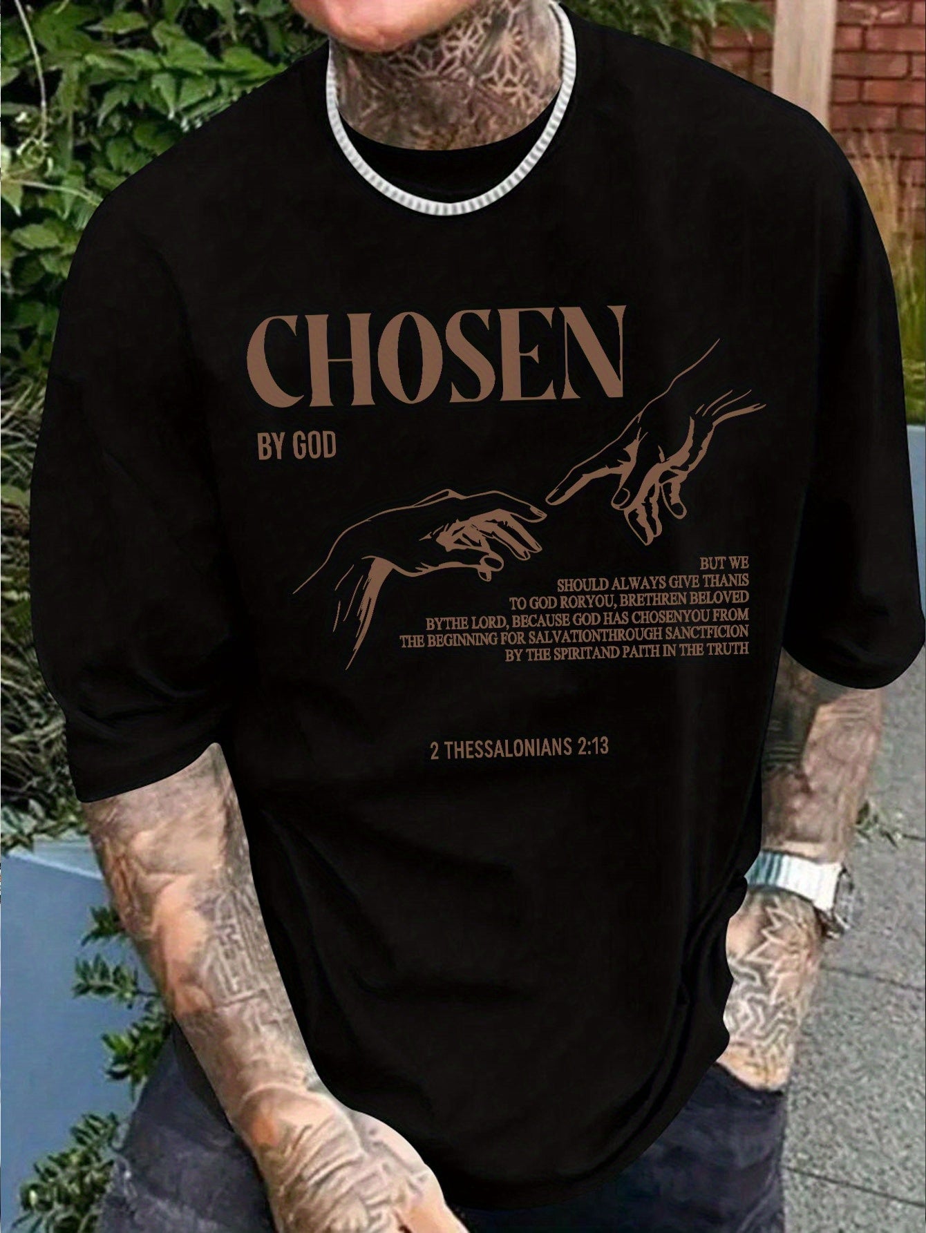 Men'S "Chosen by God" Graphic T-Shirt - Casual Summer Short Sleeve - Maximus Echo