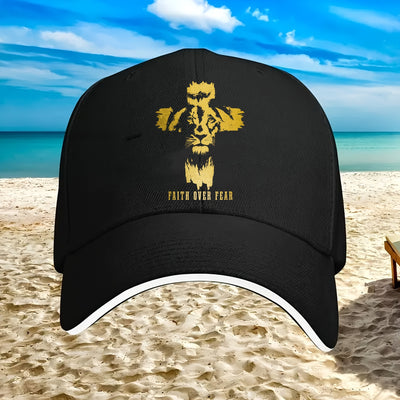 Christian Lion, Retro Black Trucker Hat, Unisex - Maximus Echo