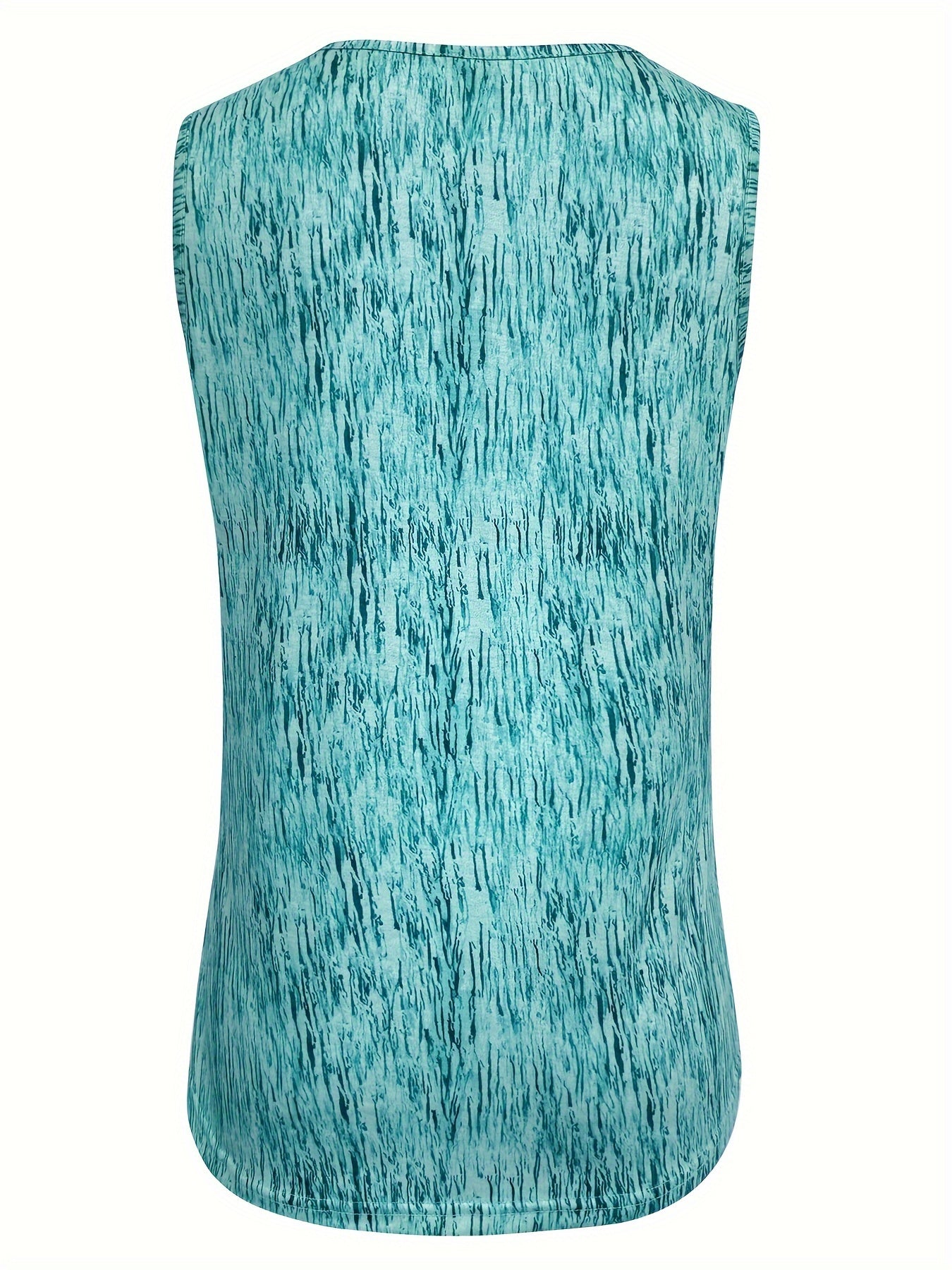 Women's Summer Square Neck Sleeveless Tank Top - Floral Print Ruching Detail, Stretchy Polyester-Spandex Blend, Machine Washable - Maximus Echo