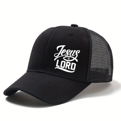 [ Jesus is Lord Cap]  Men'S Quality Mesh Baseball Cap - Maximus Echo