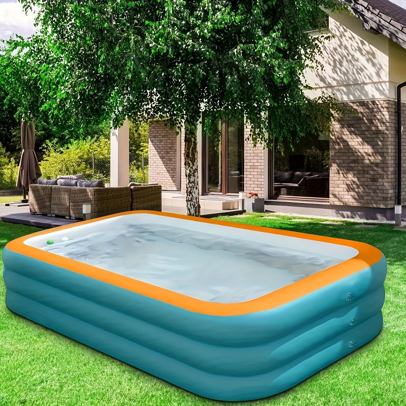 Extra-Large 3-Ring &4-Ring Inflatable Swimming Pool for Family Fun - Durable PVC, No Power Needed, Perfect for Outdoor Summer Parties & Water Play - Maximus Echo