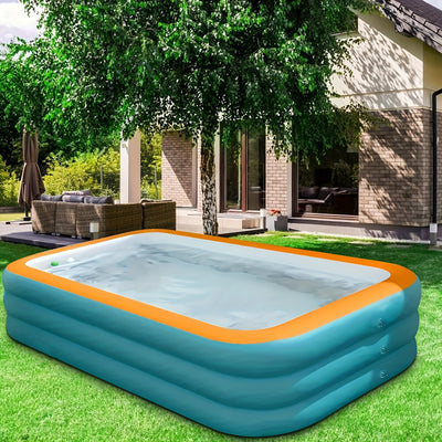 Extra-Large 3-Ring &4-Ring Inflatable Swimming Pool for Family Fun - Durable PVC, No Power Needed, Perfect for Outdoor Summer Parties & Water Play - Maximus Echo