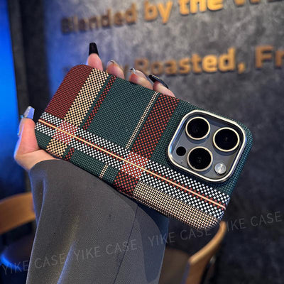 Luminous for Iphone Magnetic Suction iPhone Case Kevlar Texture Smartphone Protector - Maximus Echo