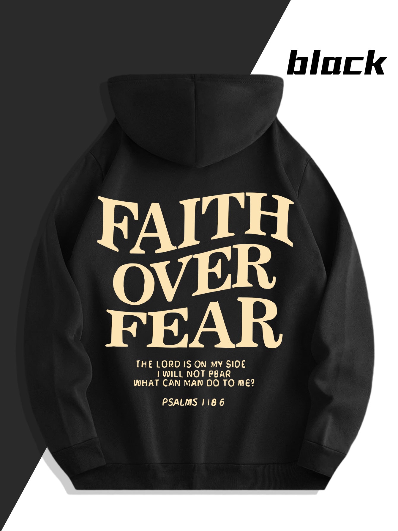 Men'S Sweatshirt - "Faith Over Fear" Inspirational, Relaxed Fit Hoodie - Maximus Echo