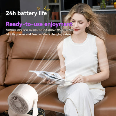 USB Charging Fan with Digital Display, 100-Speed Turbo Powerful Fan, Strong Wind Cooling for Summer Maximus Echo