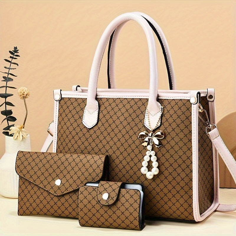 Women's High-end Handbag - Large Capacity, Coin Purse + Card Holder - Fashionable Shoulder Bag for Middle-aged Mothers - Maximus Echo