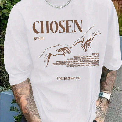 Men'S "Chosen by God" Graphic T-Shirt - Casual Summer Short Sleeve - Maximus Echo