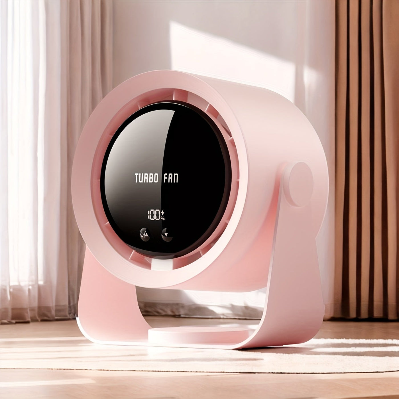 USB Charging Fan with Digital Display, 100-Speed Turbo Powerful Fan, Strong Wind Cooling for Summer Maximus Echo