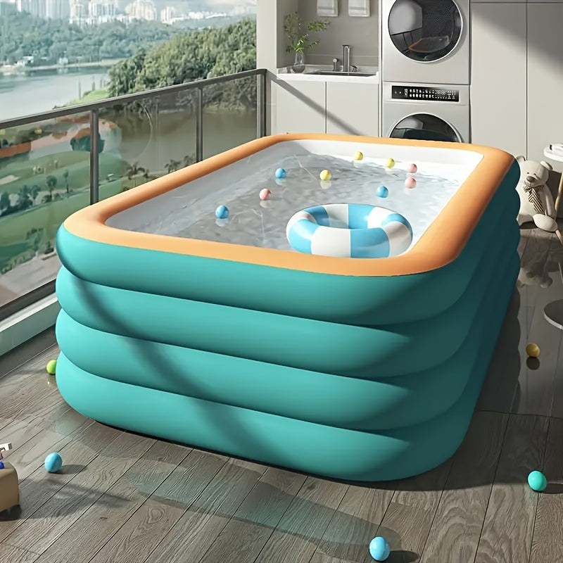 Extra-Large 3-Ring &4-Ring Inflatable Swimming Pool for Family Fun - Durable PVC, No Power Needed, Perfect for Outdoor Summer Parties & Water Play - Maximus Echo
