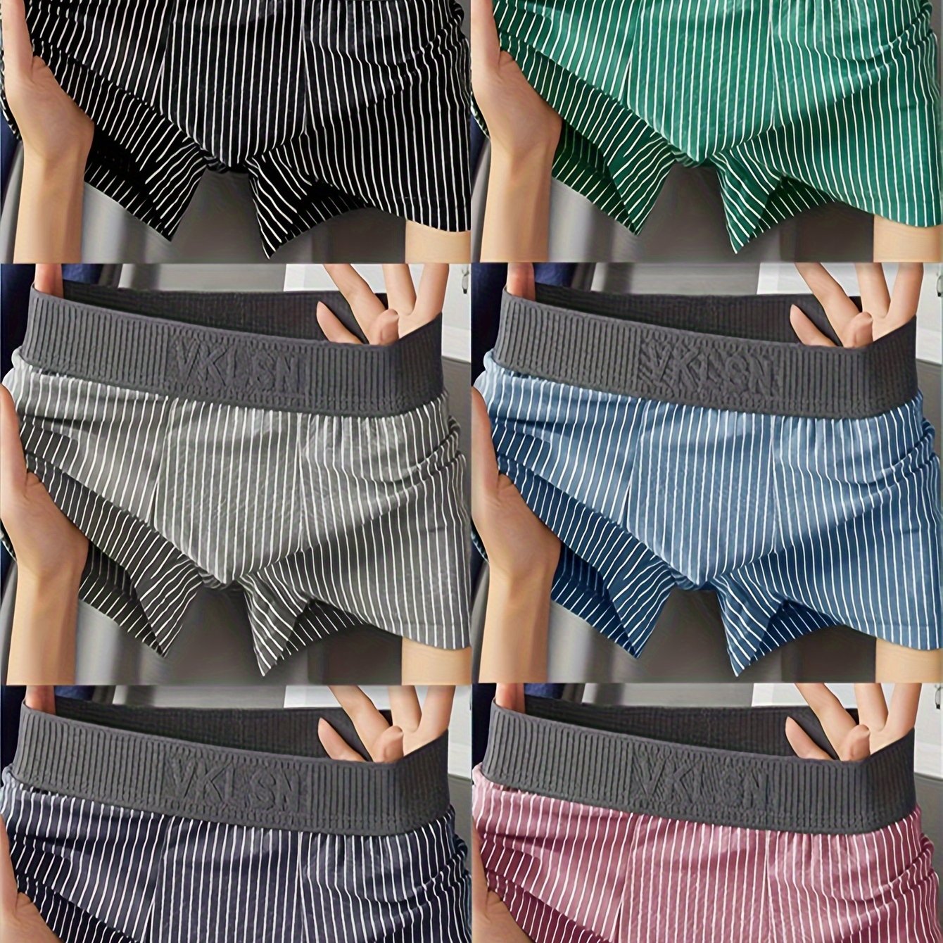 3pcs Men's Seamless Breathable Stretchy Boxer , Men's Underwear, Multicolor Set - Maximus Echo