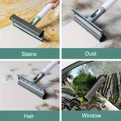 1pc 3-in-1 Glass Cleaning Spray with Dual-Sided Rubber Broom & Microfiber Cloth Maximus Echo