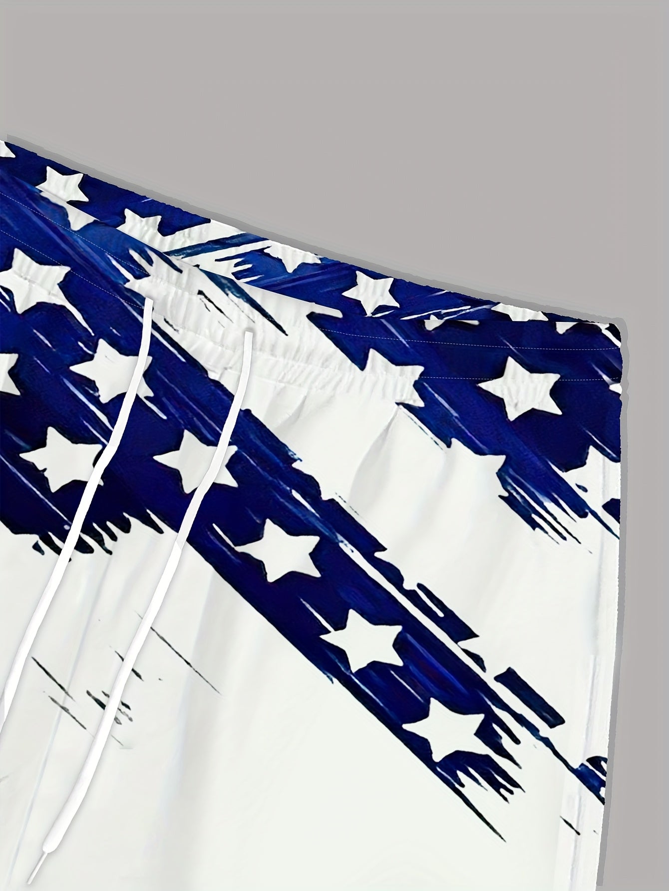2025 Men's Casual American Flag 3D Print Shorts - Patriotic Red White Blue Star Design, Breathable Fabric, Regular Fit, Machine Washable for Sports & Outdoor Activities, Comfortable Fit - Maximus Echo