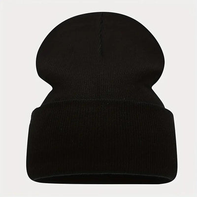 Unisex White & Blue/ Grey Knit Beanie Hats with Cross- Winter