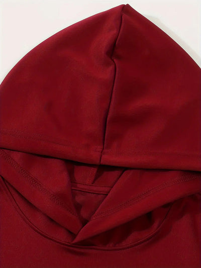 Women's Red Rose & Heart Print Hoodie with LOVE Lettering & Pink Bow Maximus Echo