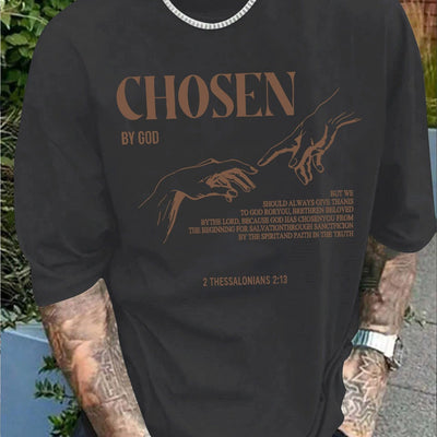 Men'S "Chosen by God" Graphic T-Shirt - Casual Summer Short Sleeve - Maximus Echo