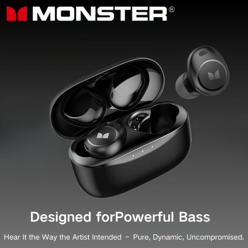 Monster Wireless Earbuds -  Secure Fit In-Ear Design, Ideal for Workouts - Maximus Echo