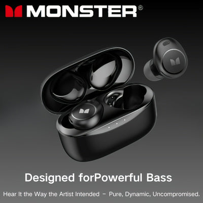 Monster Wireless Earbuds -  Secure Fit In-Ear Design, Ideal for Workouts - Maximus Echo