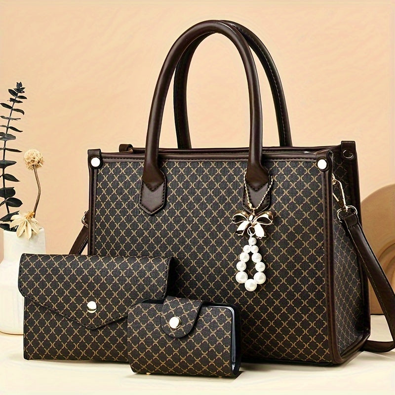 Women's High-end Handbag - Large Capacity, Coin Purse + Card Holder - Fashionable Shoulder Bag for Middle-aged Mothers - Maximus Echo