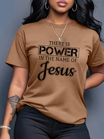 Women'S Inspirational Jesus Quote T-Shirt 0-8XL - Casual Round Neck, Short Sleeve - Maximus Echo