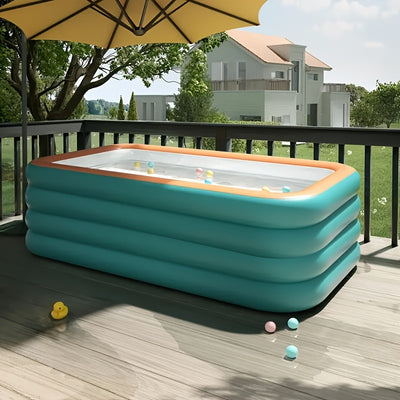 Extra-Large 3-Ring &4-Ring Inflatable Swimming Pool for Family Fun - Durable PVC, No Power Needed, Perfect for Outdoor Summer Parties & Water Play - Maximus Echo