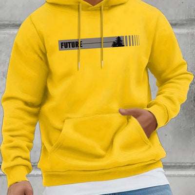 Fall/Winter Casual Knit Fabric Hoodie with Kangaroo Pocket Maximus Echo