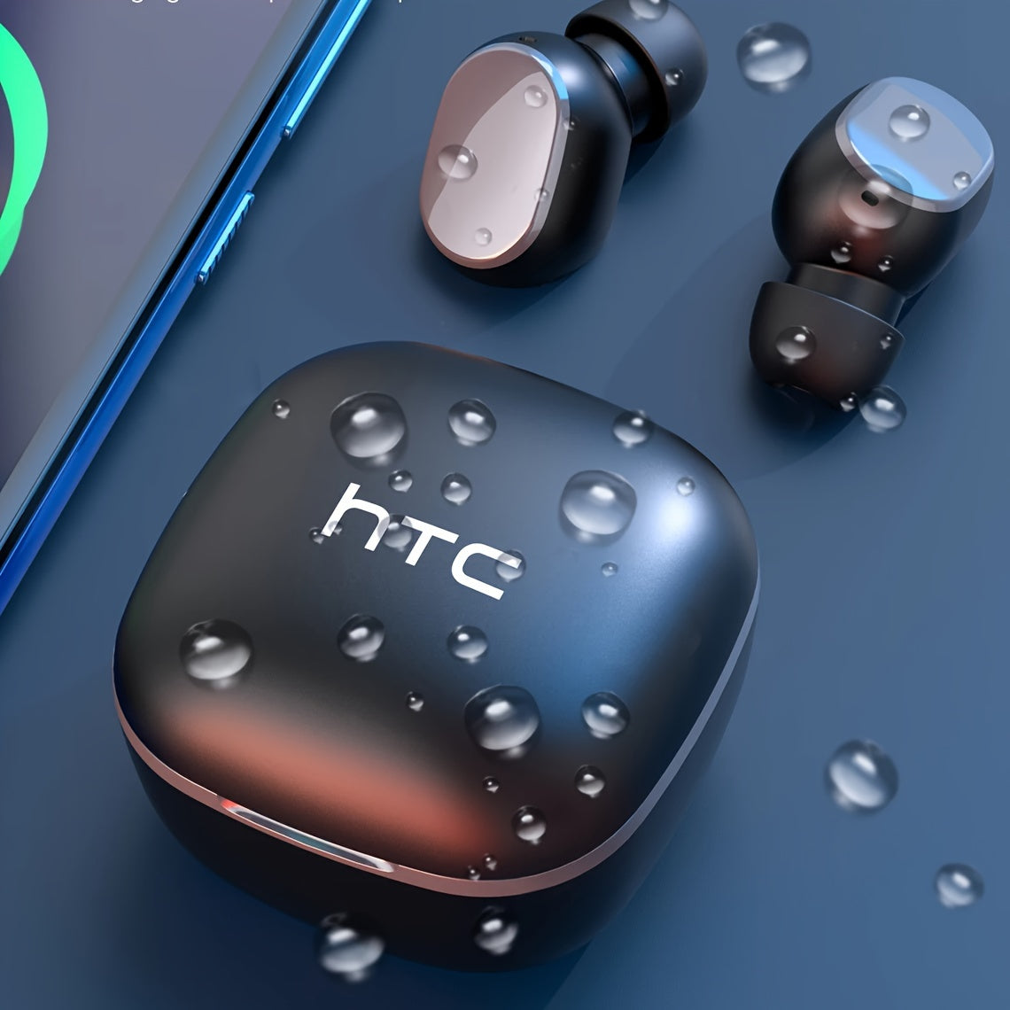 HTC True Wireless BT Earbuds 2, in-Ear Headphones Noise Cancellation, Built-in Mic/32H Playtime for Calling - Maximus Echo