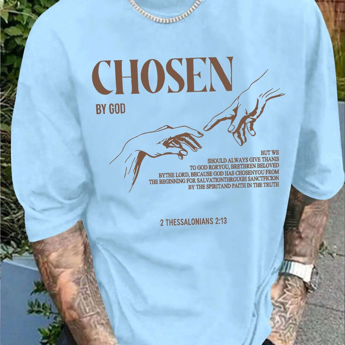 Men'S "Chosen by God" Graphic T-Shirt - Casual Summer Short Sleeve - Maximus Echo
