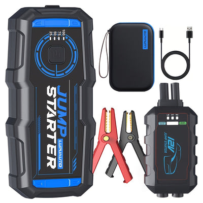50000mAh Portable Wireless Car Air Compressor, Battery Jump Starter Portable Peak, Car Battery Charger Portable For 150PSI 12V(7.0LGas/5.0LDiesel) Start The Car Quickly - Maximus Echo