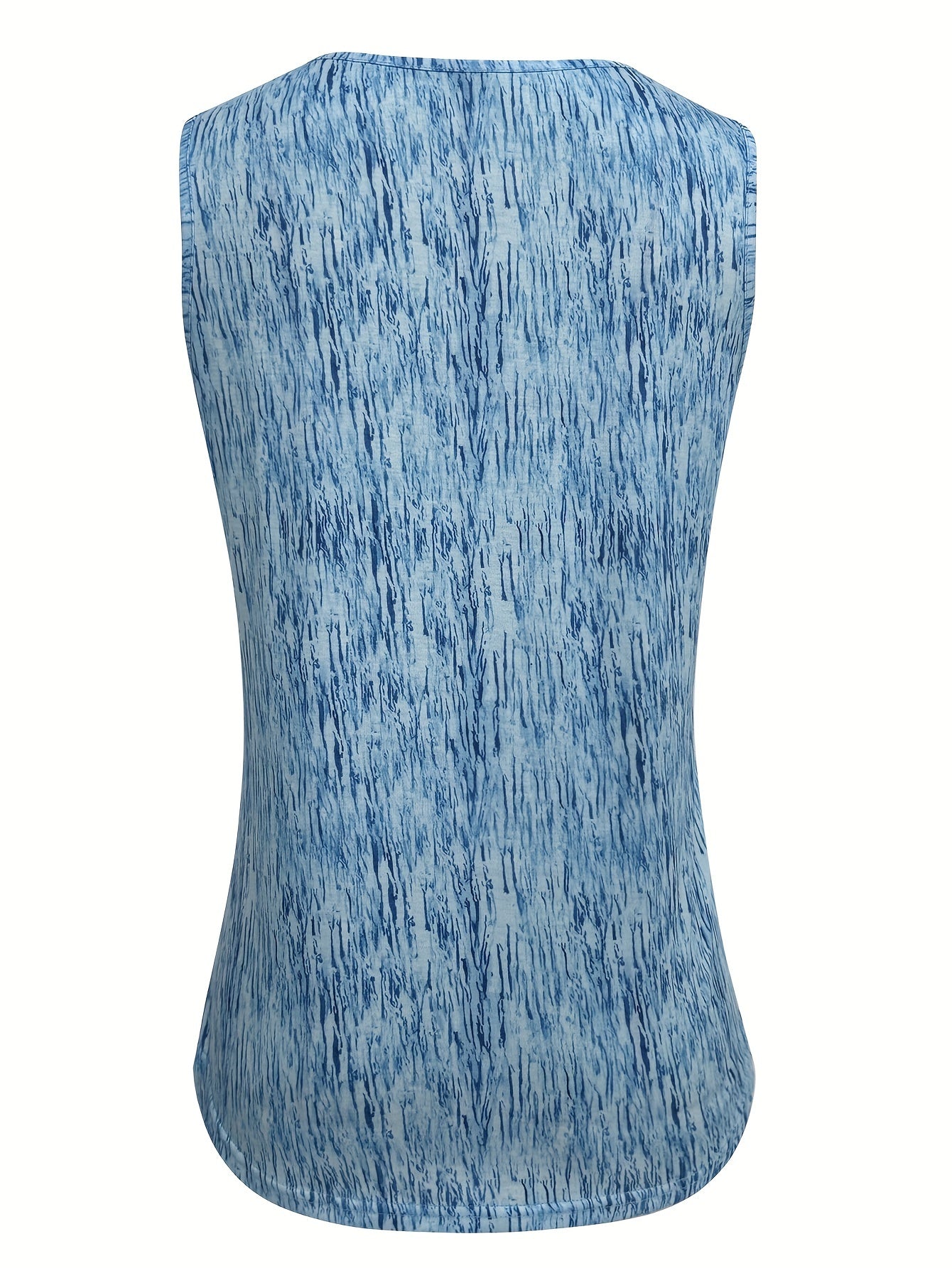 Women's Summer Square Neck Sleeveless Tank Top - Floral Print Ruching Detail, Stretchy Polyester-Spandex Blend, Machine Washable - Maximus Echo
