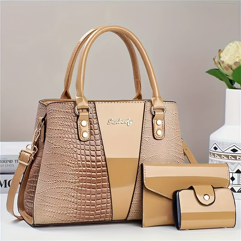25-Year New Colorful Stone Pattern Random Design European Style Women's Handbag Set of Three - Maximus Echo