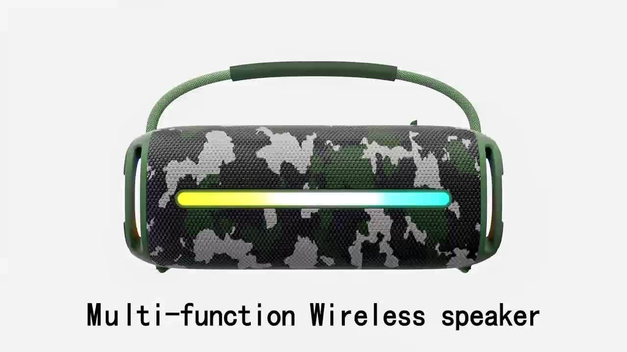 Upgrade 50W Wireless Speaker - Portable Speaker, 4000mAh Long-lasting ,Powerful Sound And Subwoofer, Supports USB/TF Card, Plays FM Radio - for Outdoor Party, Camping, Home, Beach, Travel - Maximus Echo