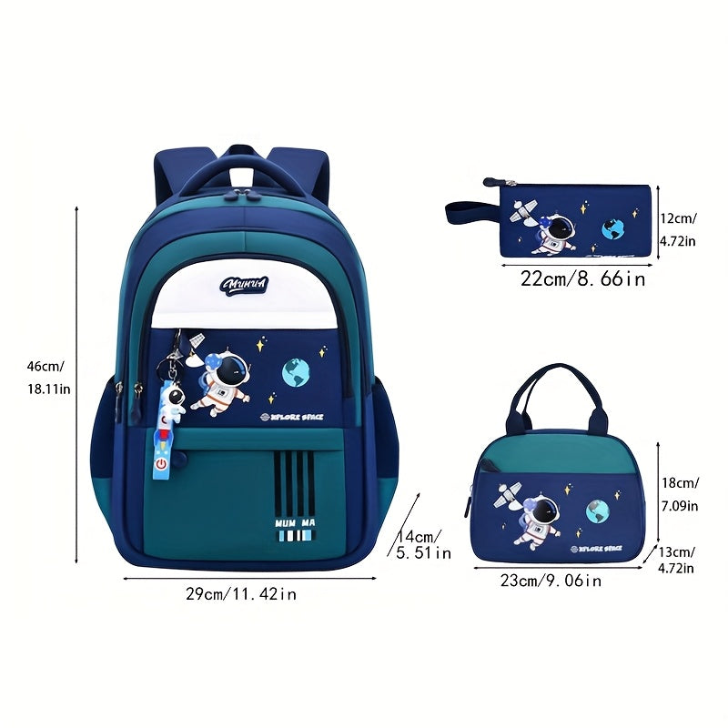 Astronaut Cartoon Backpack, Lightweight Bag for School for Teenager Maximus Echo
