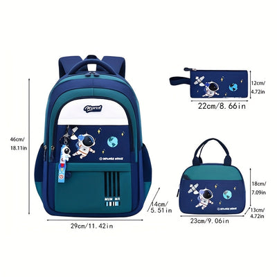 Astronaut Cartoon Backpack, Lightweight Bag for School for Teenager Maximus Echo